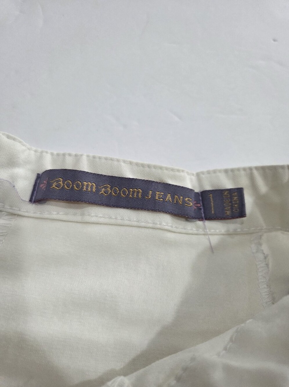 Boom Boom Jeans White High-Waist Women's Shorts SZ.1 - Picture 3 of 9